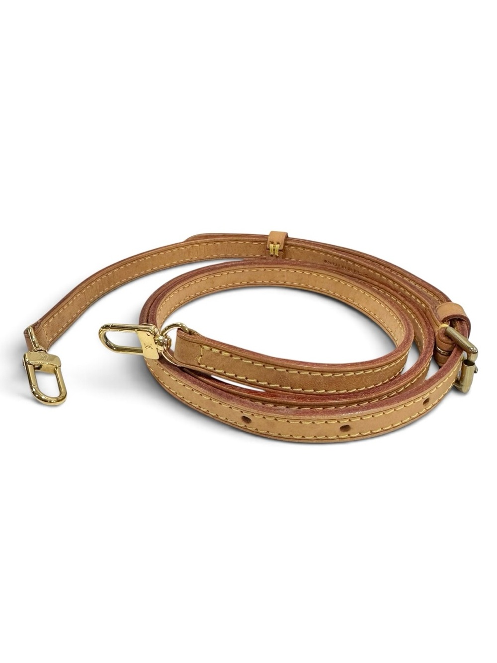 Louis Vuitton Vachetta Leather & Gold Brass Adjustable Crossbody Strap